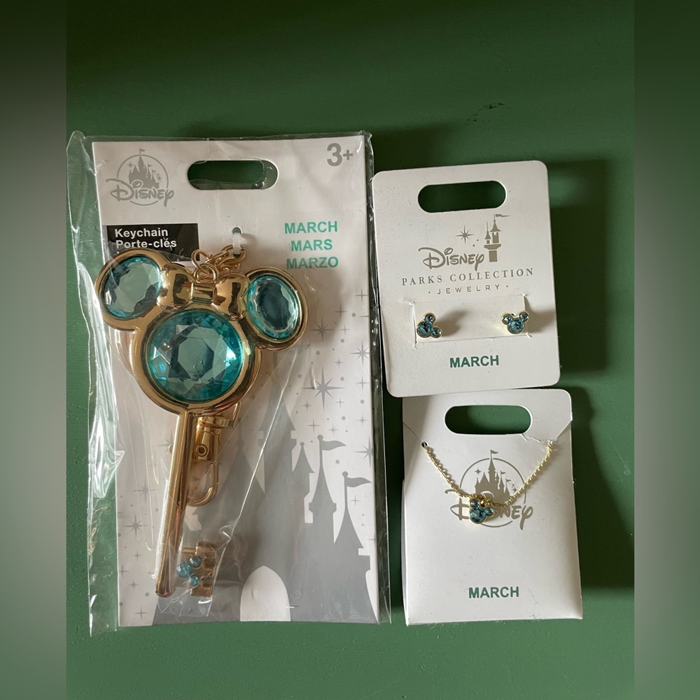 Disney Parks March Birthstone Accessory Bundle